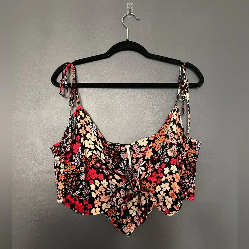 Free People Ava NWOT Reversible Front Tie Bandana Top